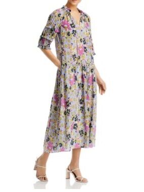 Rebecca Taylor Puff Sleeve Maxi Dress Size Small